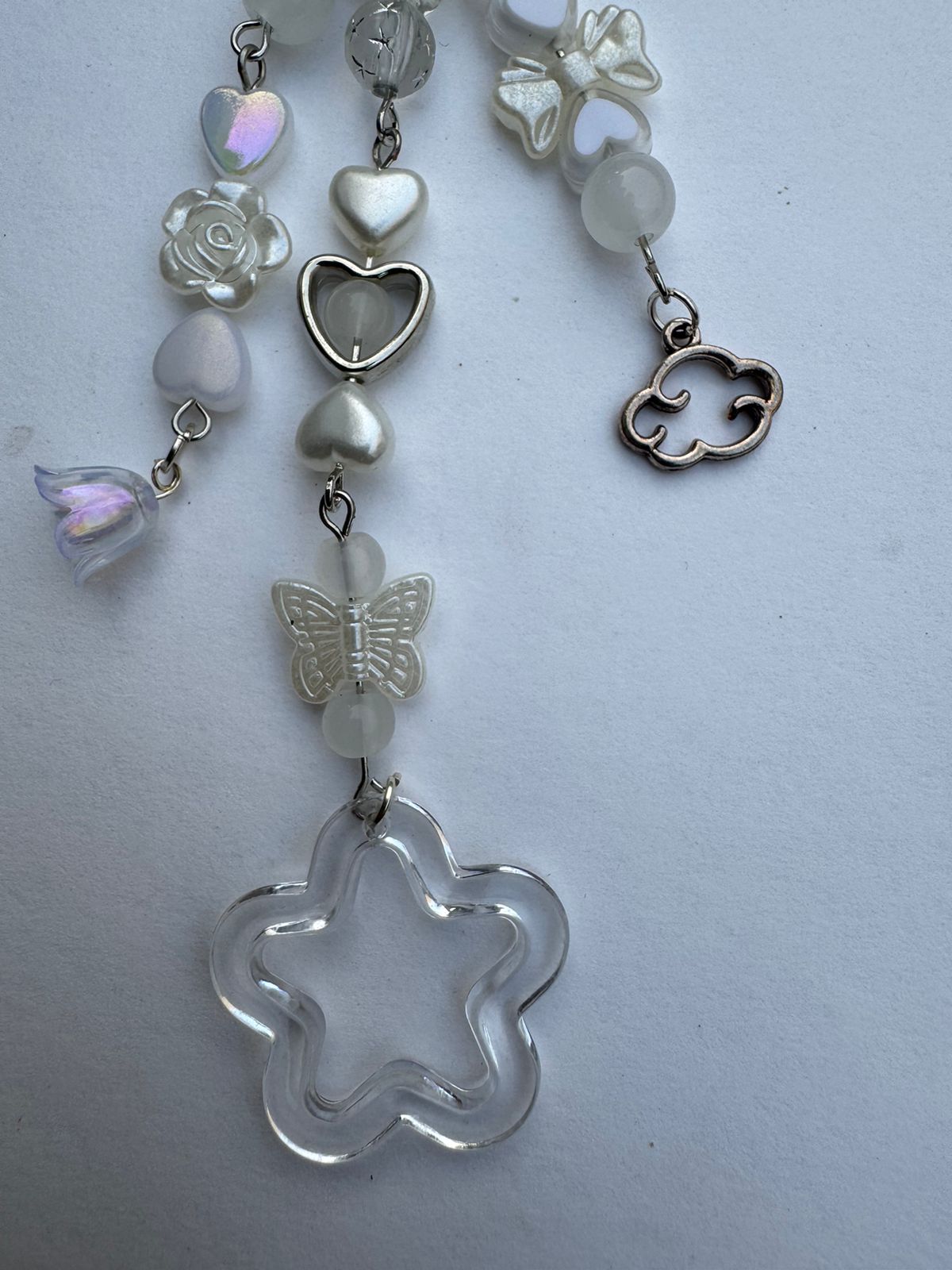 white star keychain