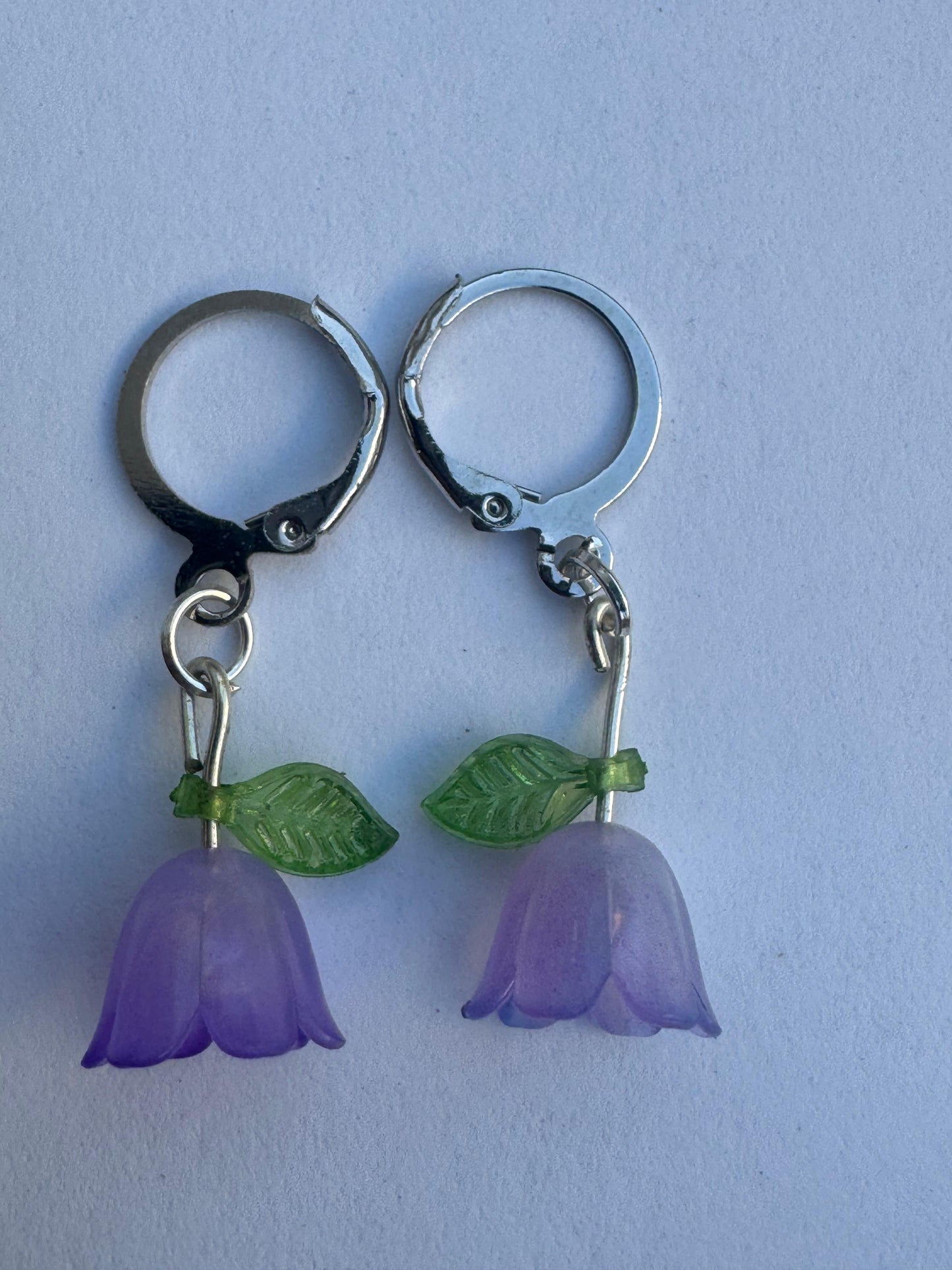 Purple Bellflower Earrings