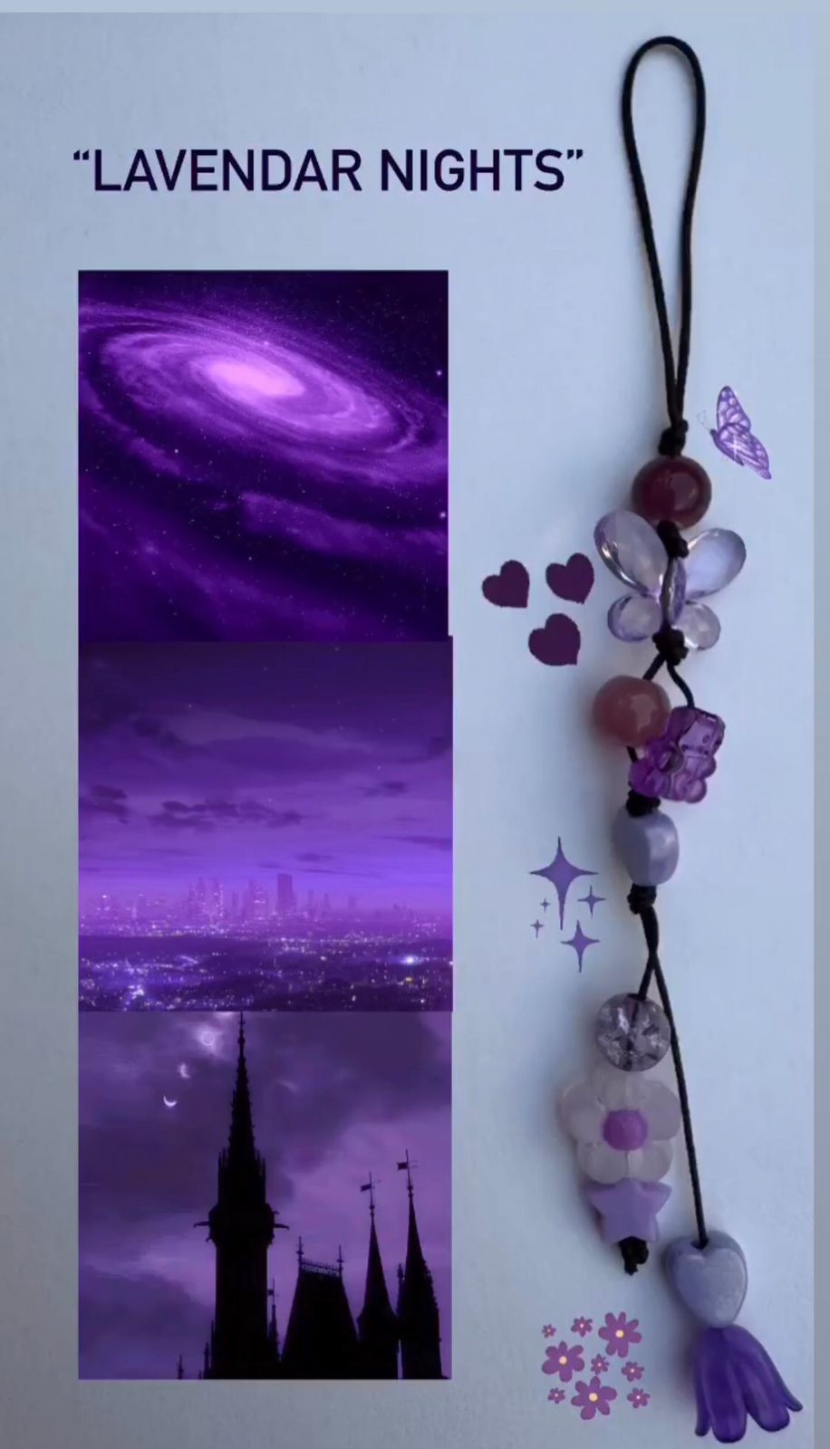 Lavendar Night Phone Charm