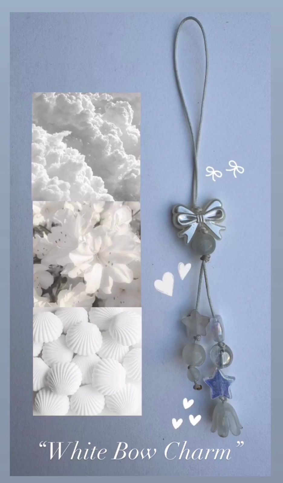 White Bow Charm