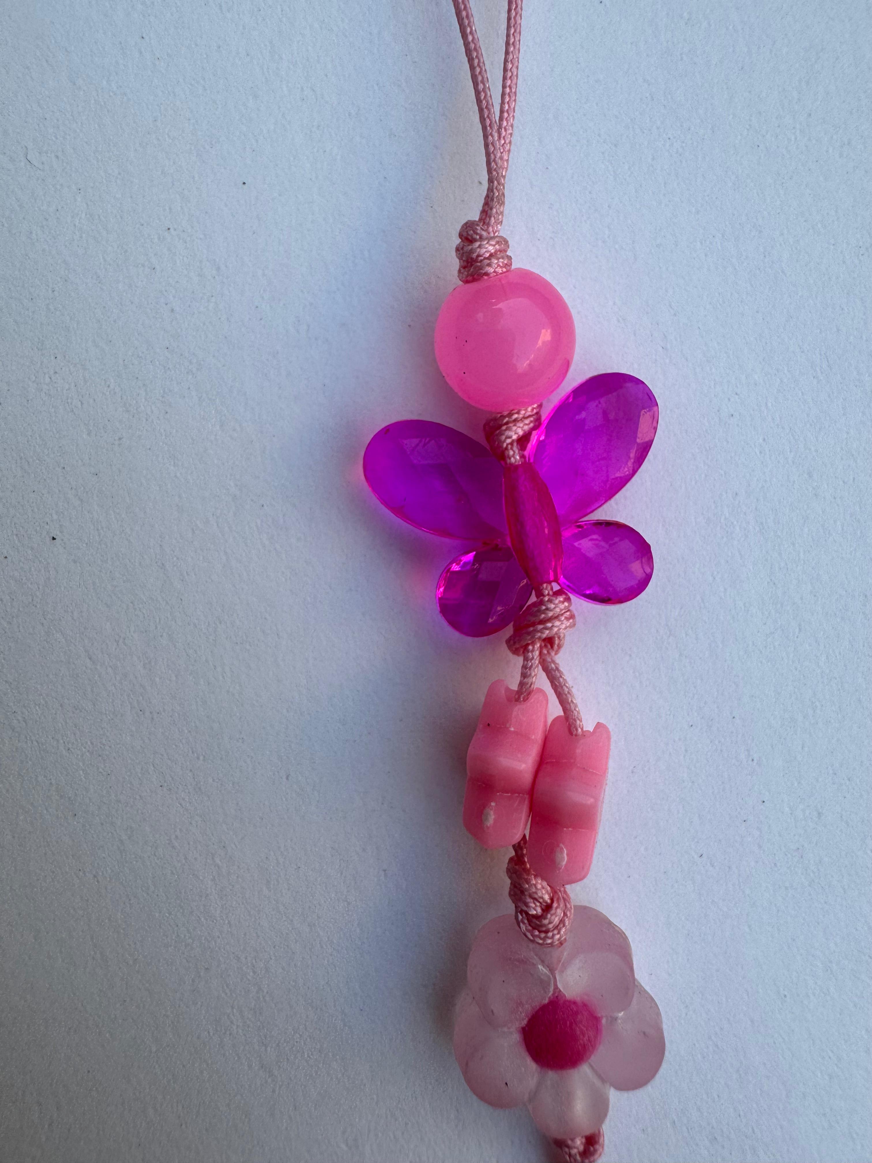 Pink Blossom Phone Charm