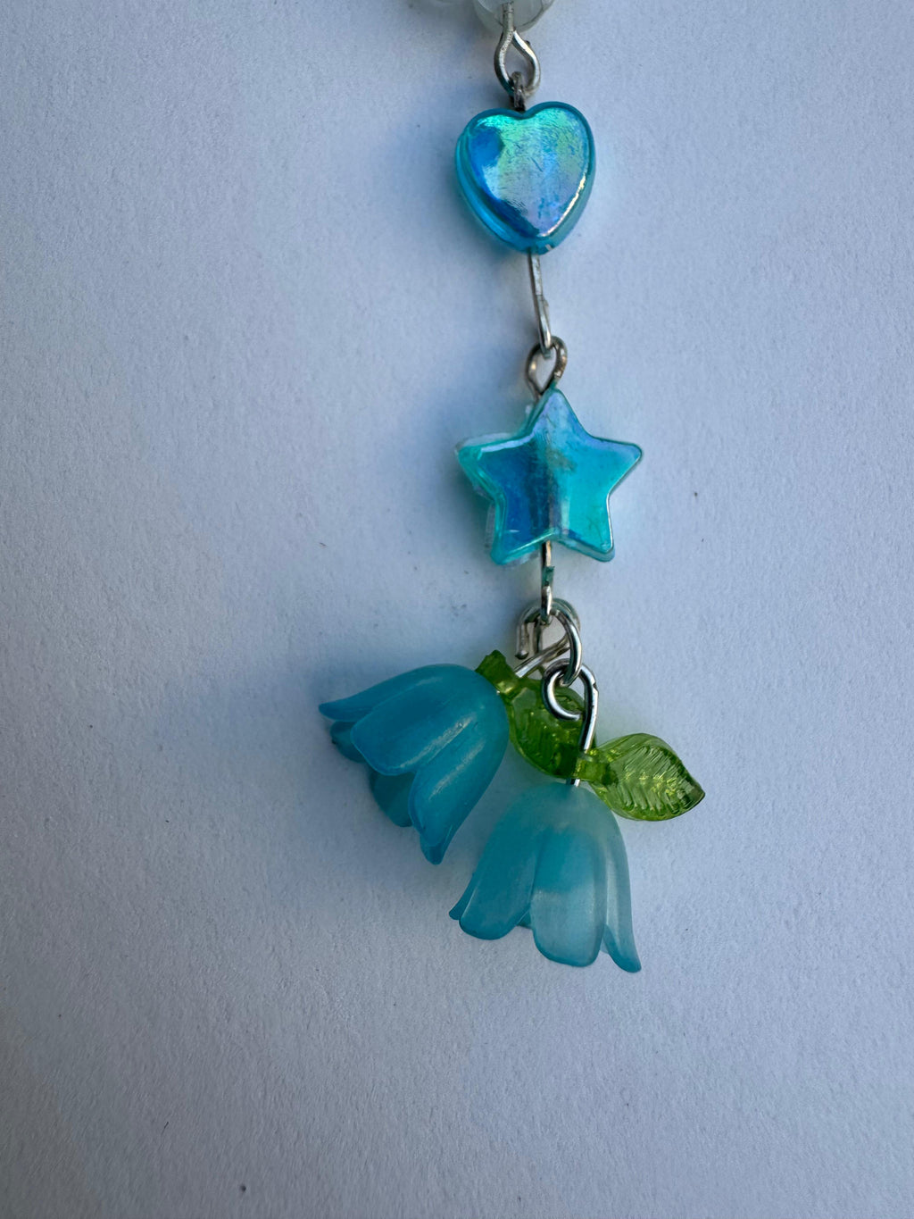 Blue Floral fantasy Phone Charm