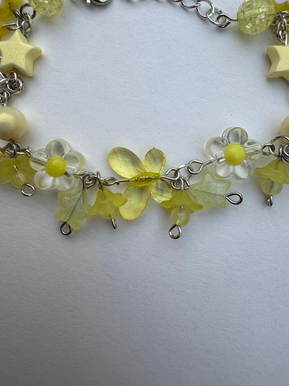 Yellow butterfly bracelet