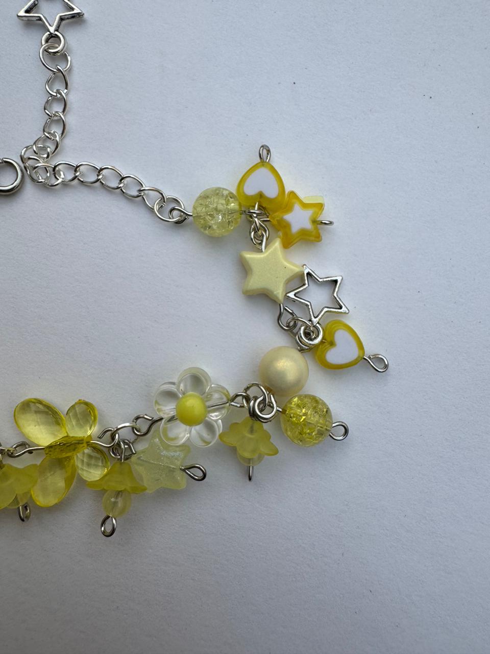 Yellow butterfly bracelet