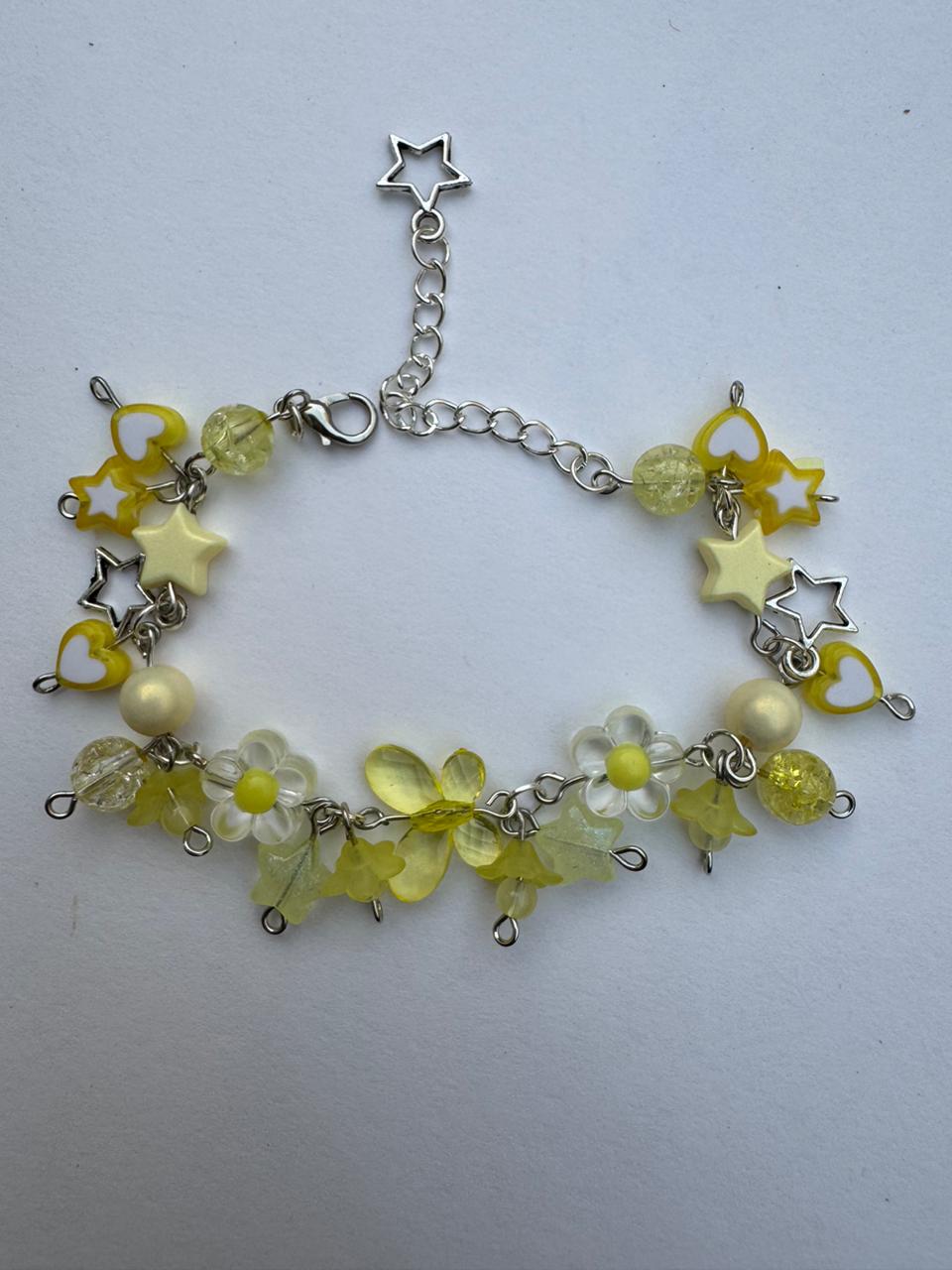 Yellow butterfly bracelet