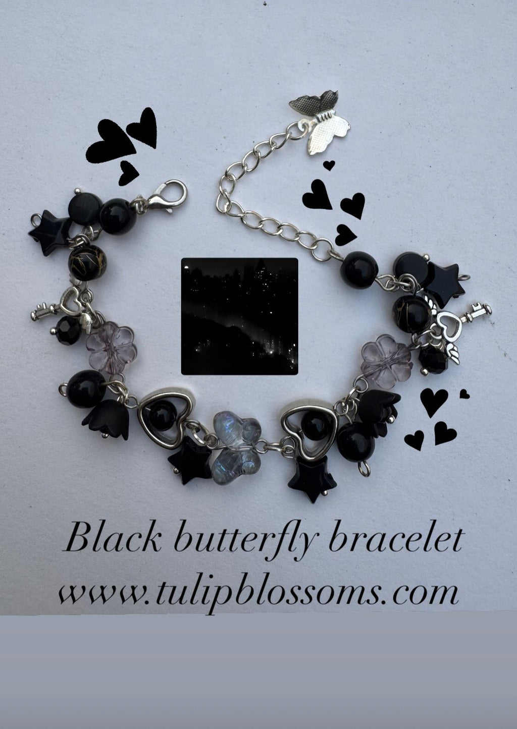 Black Butterfly Bracelet