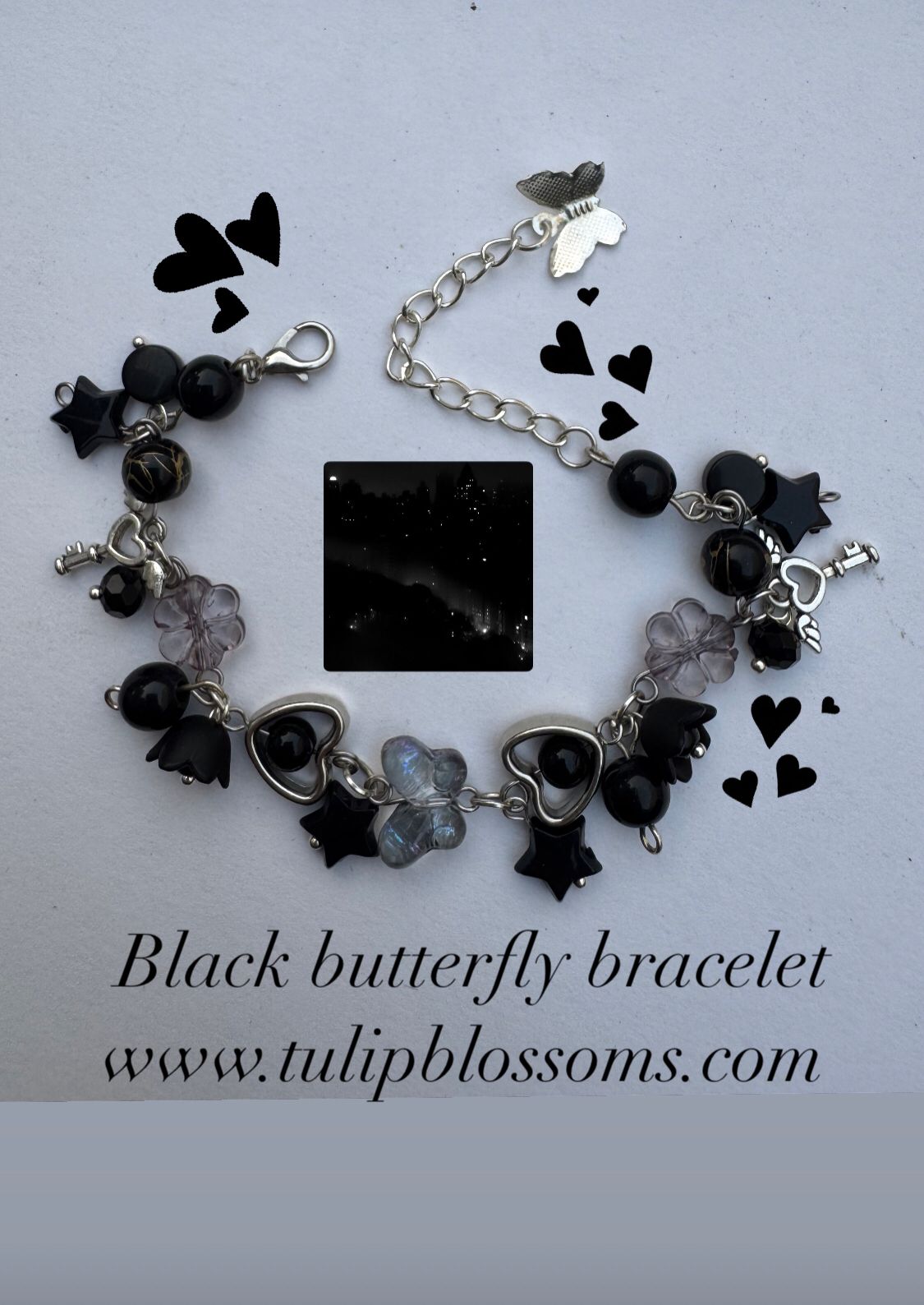 Black Butterfly Bracelet