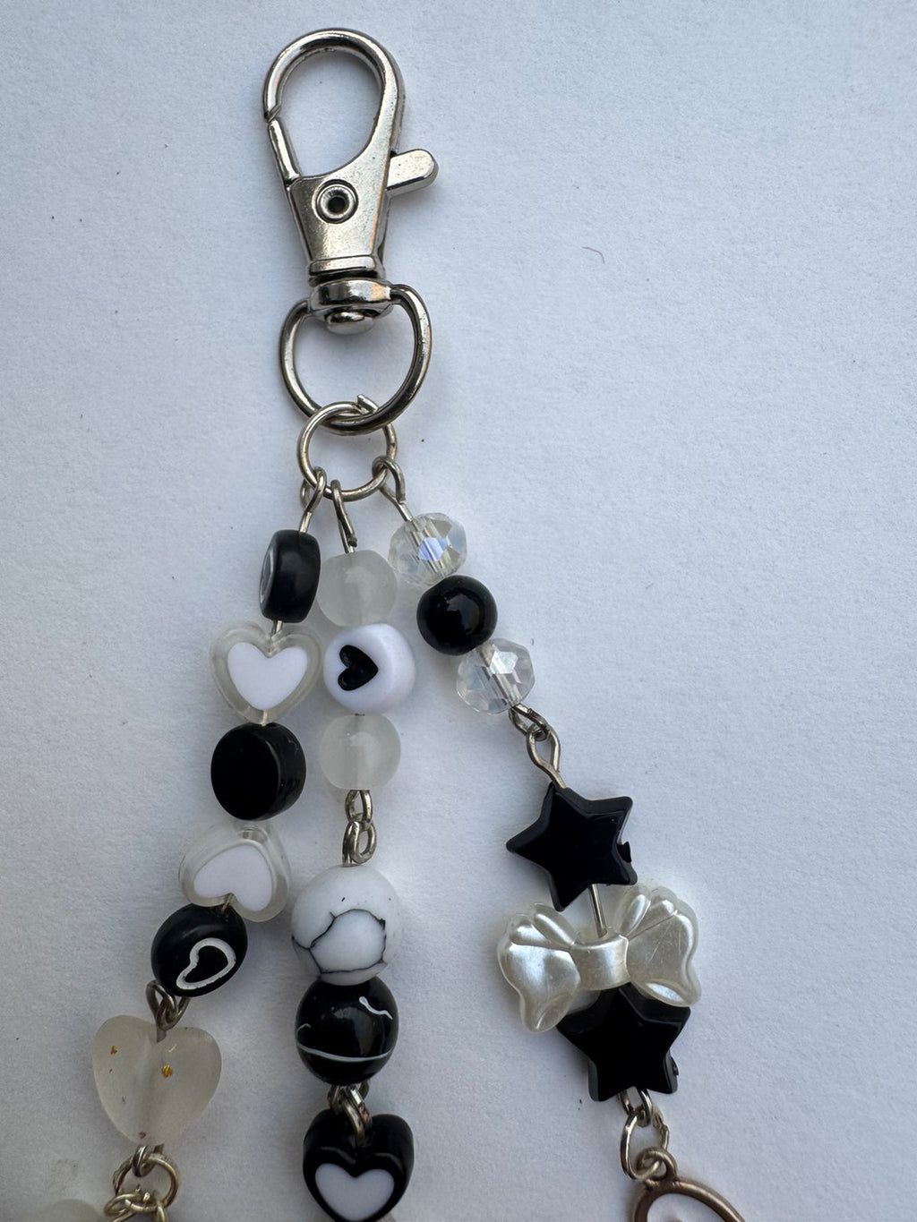 B&W Star Keychain