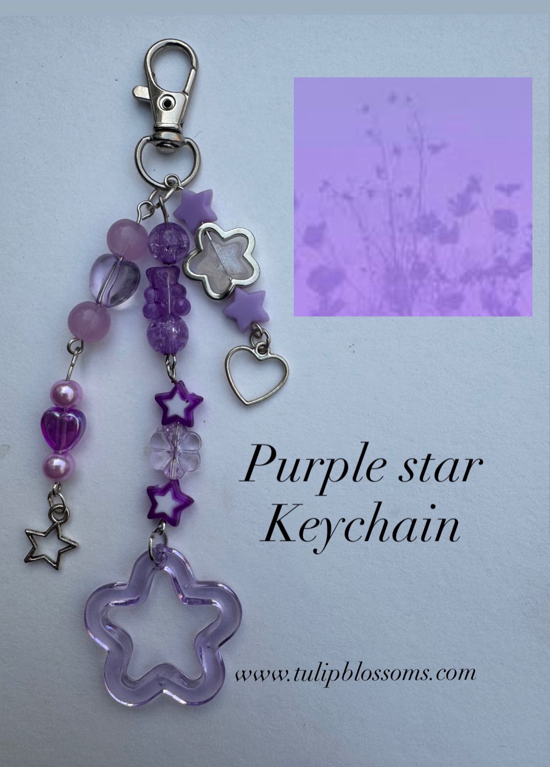 Purple Star Keychain