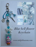 Blue Bell flower  Keychain