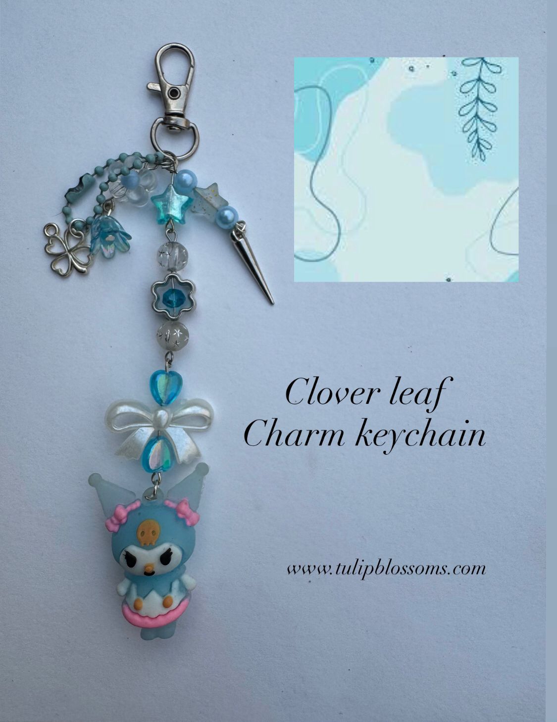 Clover Leaf Charm Keychain