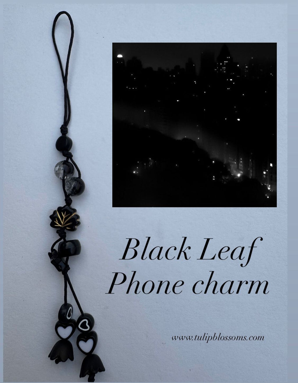 Black Leaf Phonecharm