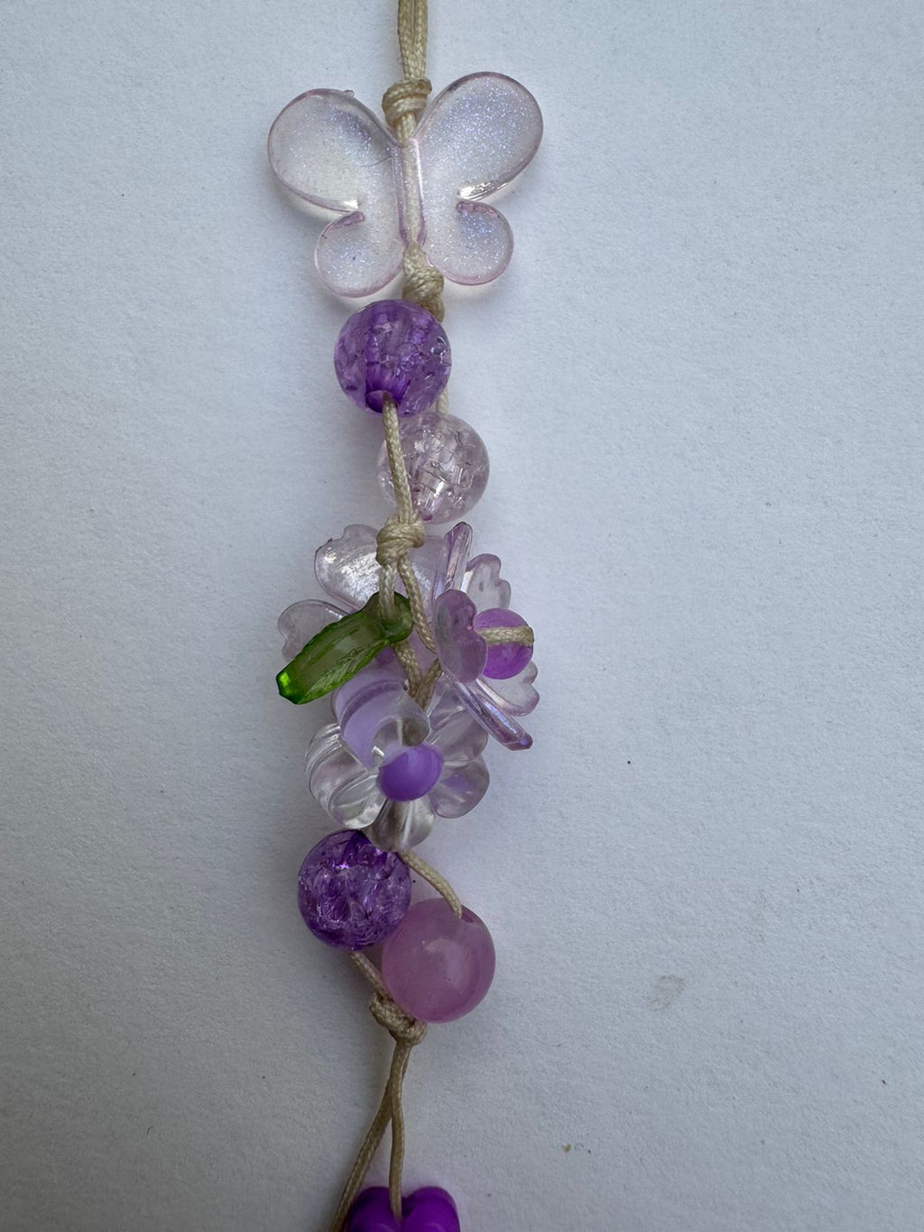 Purple Floral Phone Charm