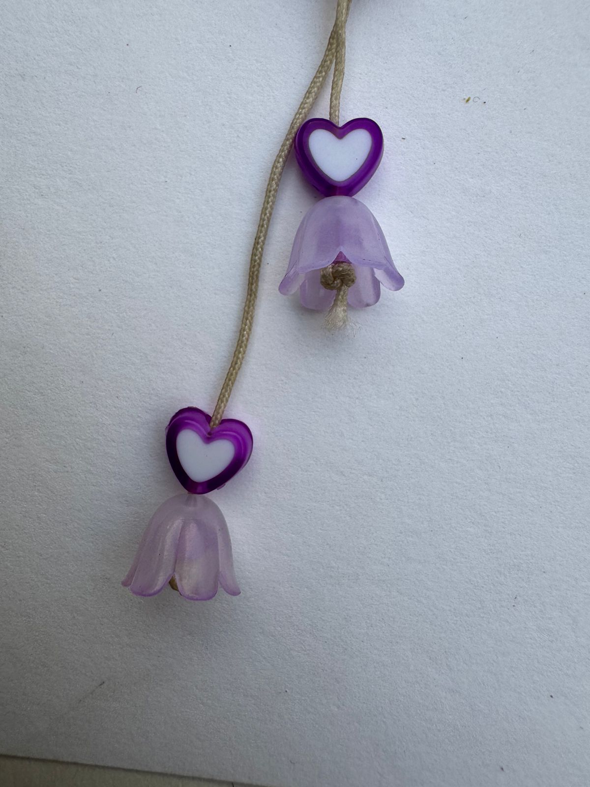 Purple Floral Phone Charm