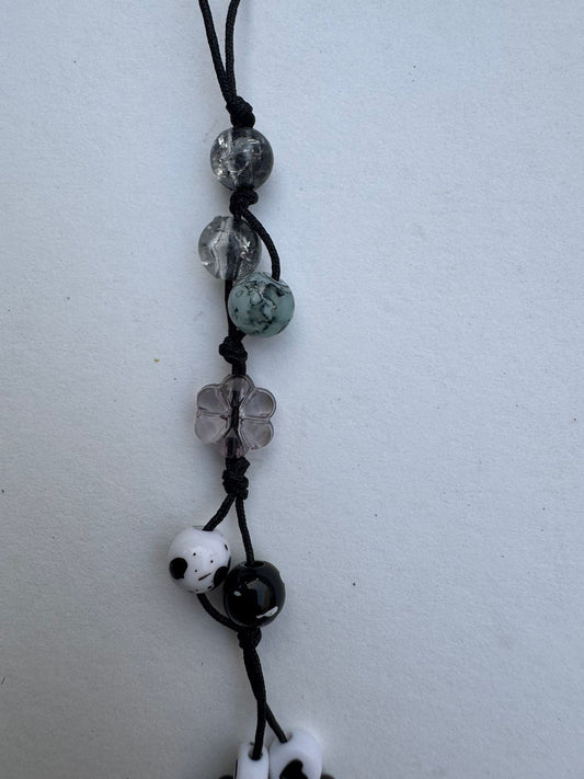B & W Phone Charm
