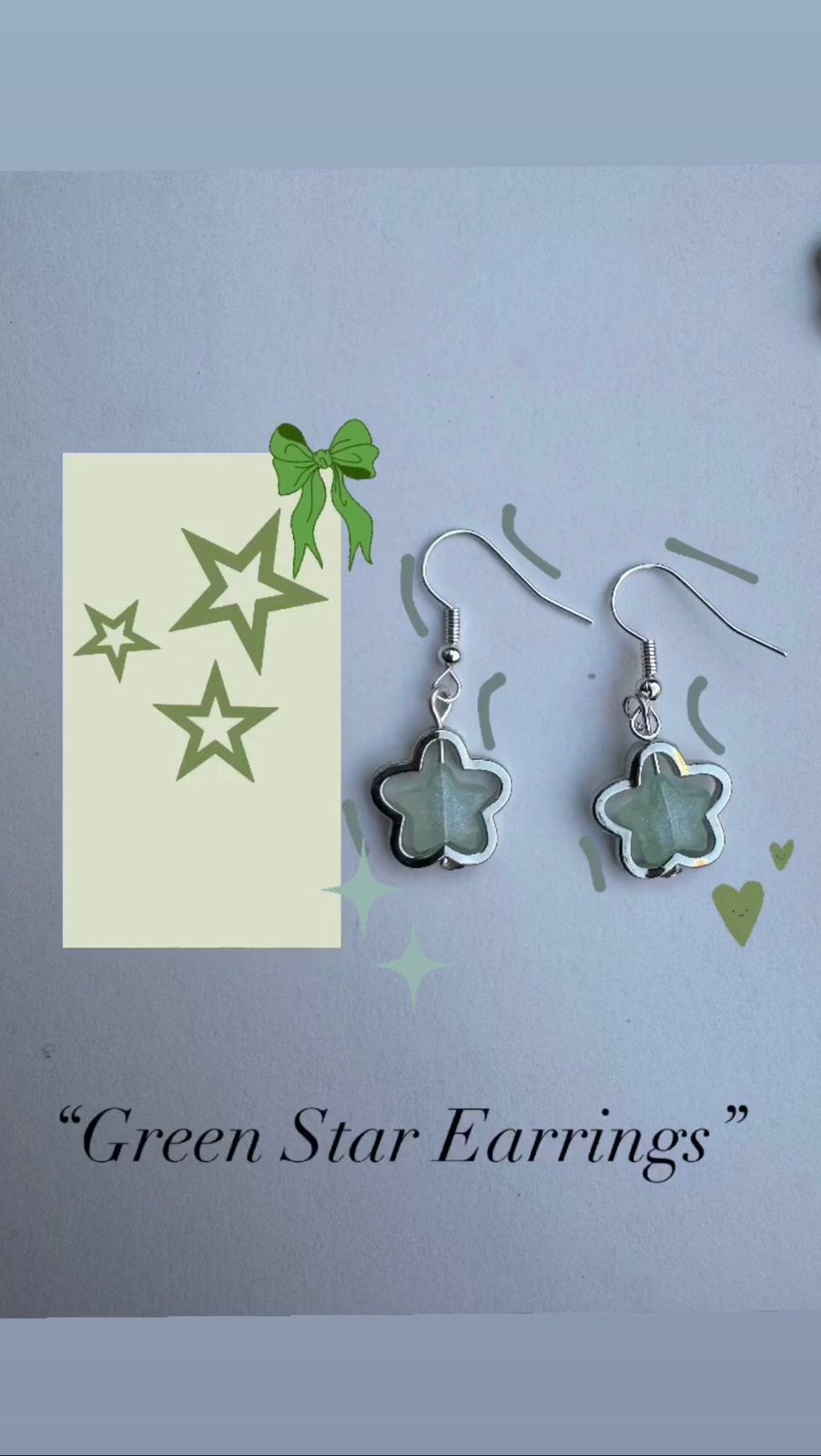 Green Star Earrings