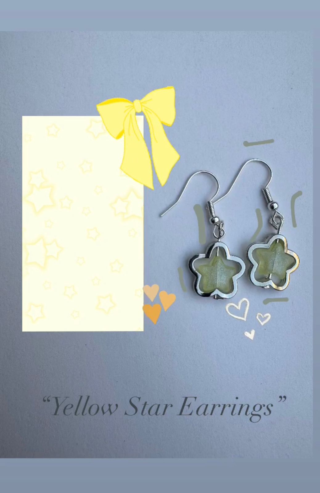 Yellow Star Earrings