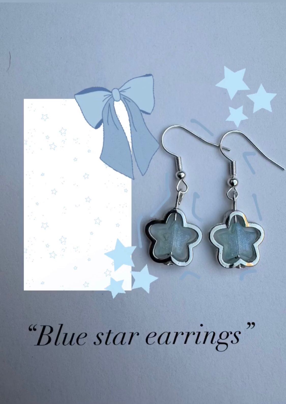Blue Star Earrings