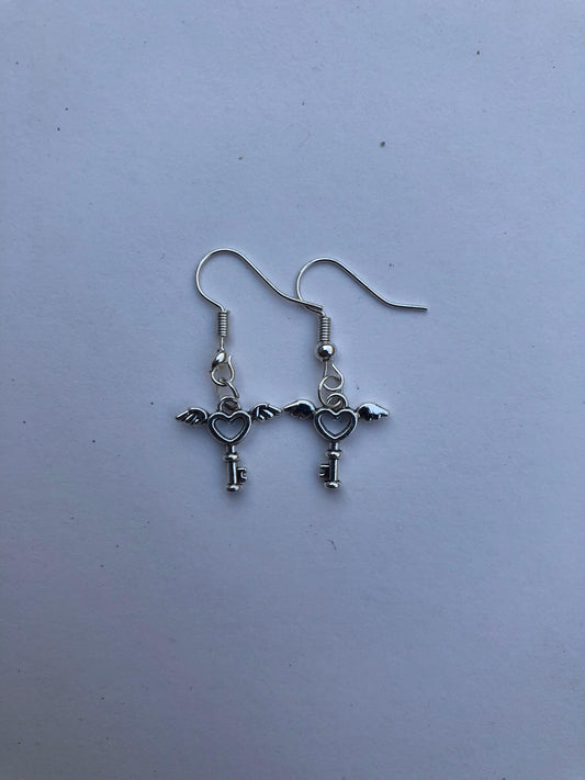 Key Charm Earrings