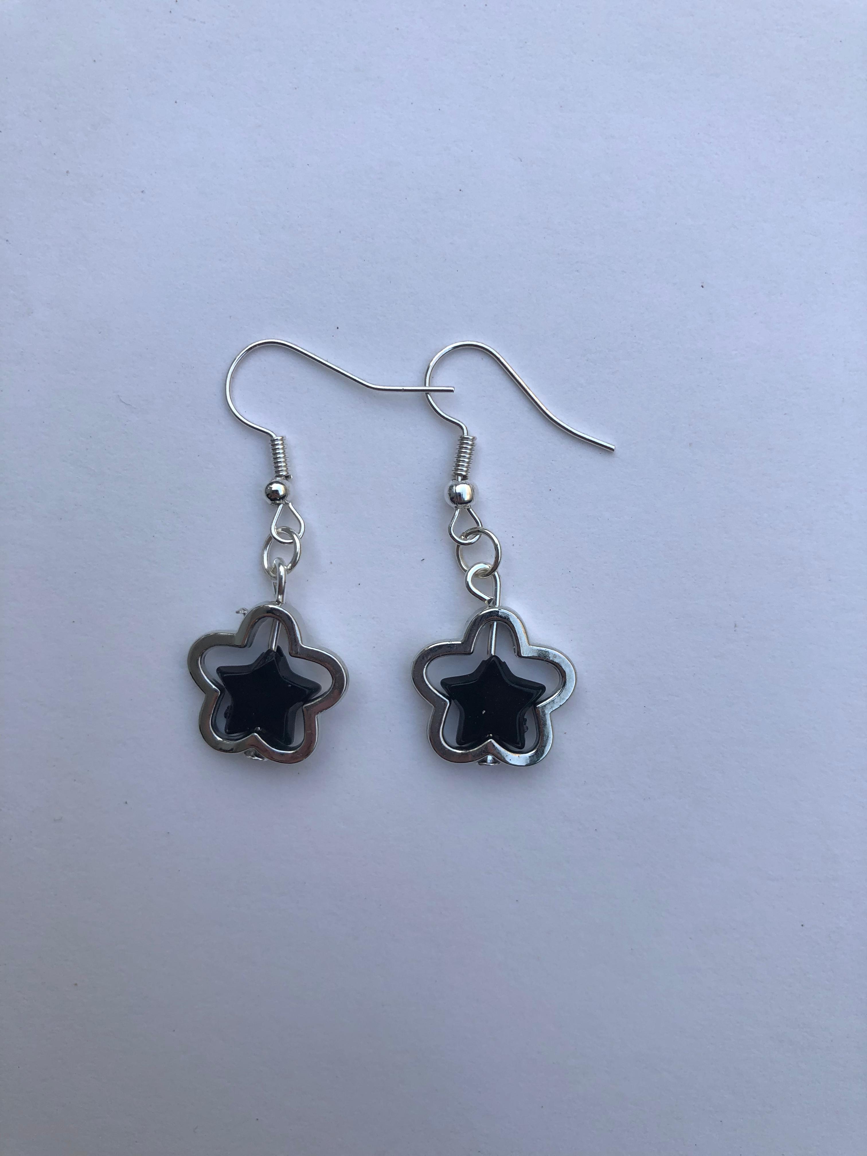 Black Star Earrings
