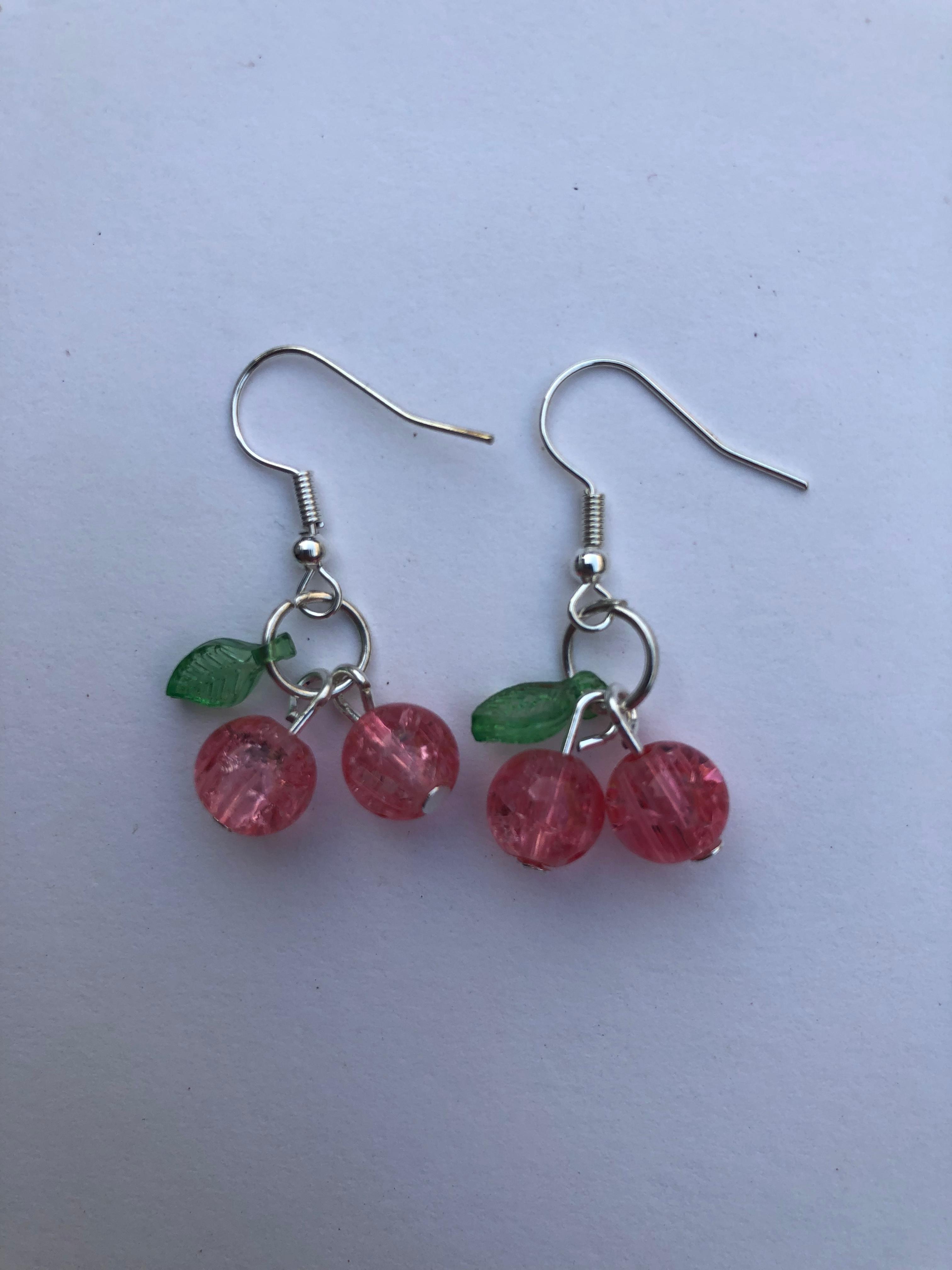 Pink Cherry Earrings