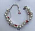 White Cherry Beaded Bracelet
