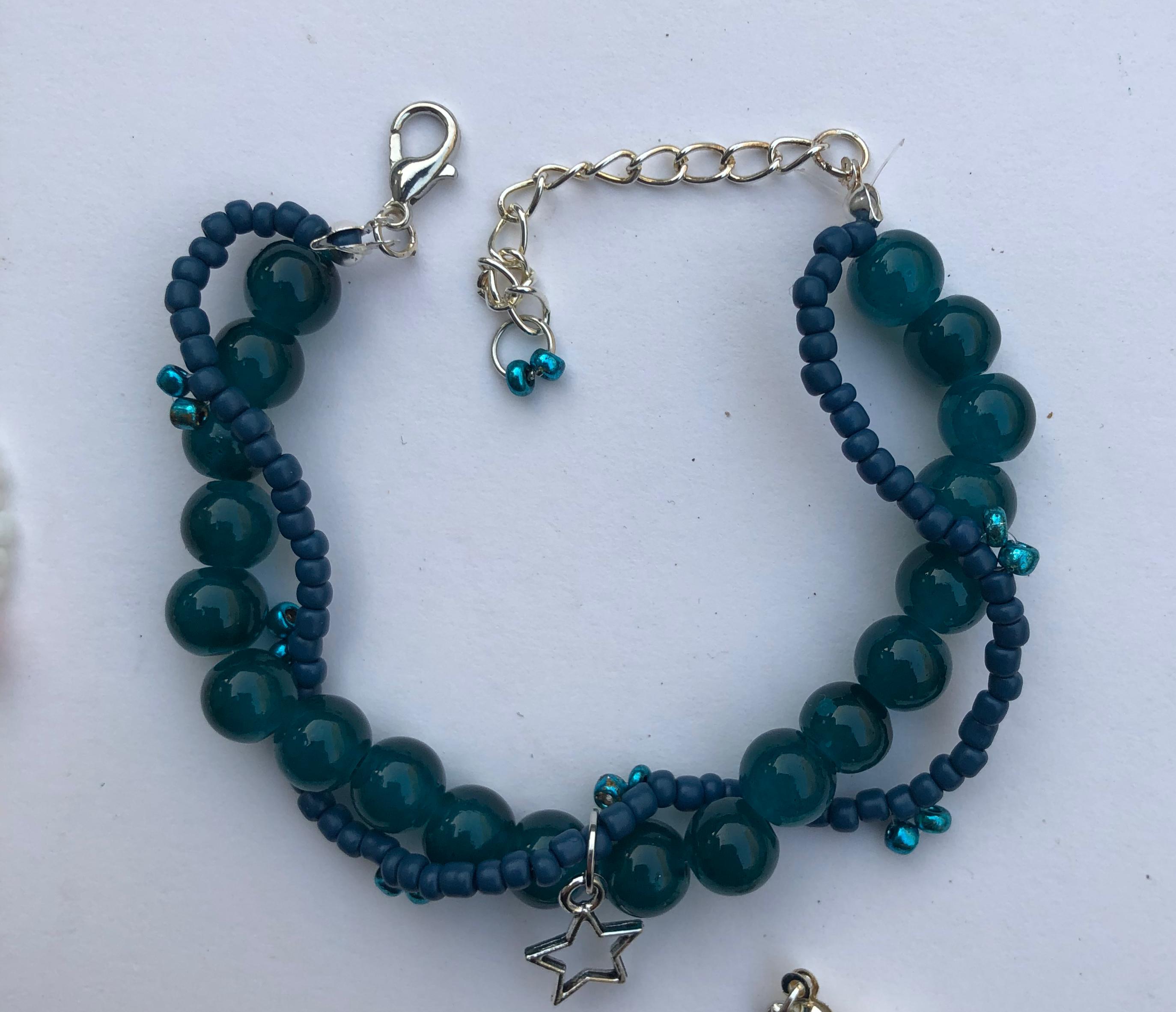 Zinc Cherry Beaded Bracelet