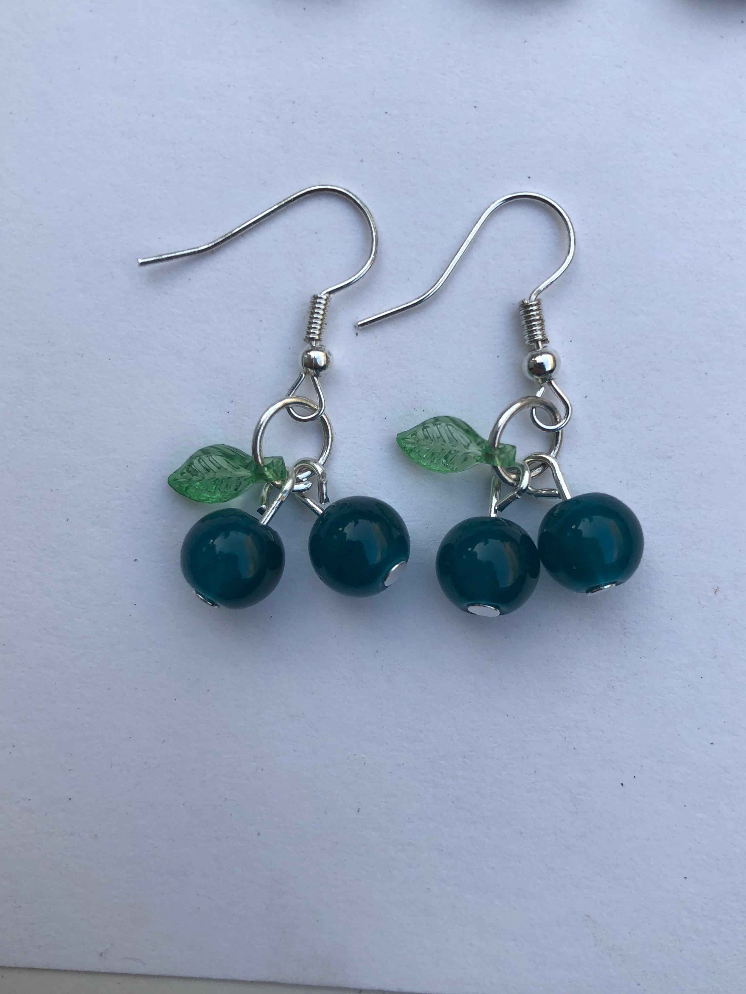 Zinc Cherry Earrings