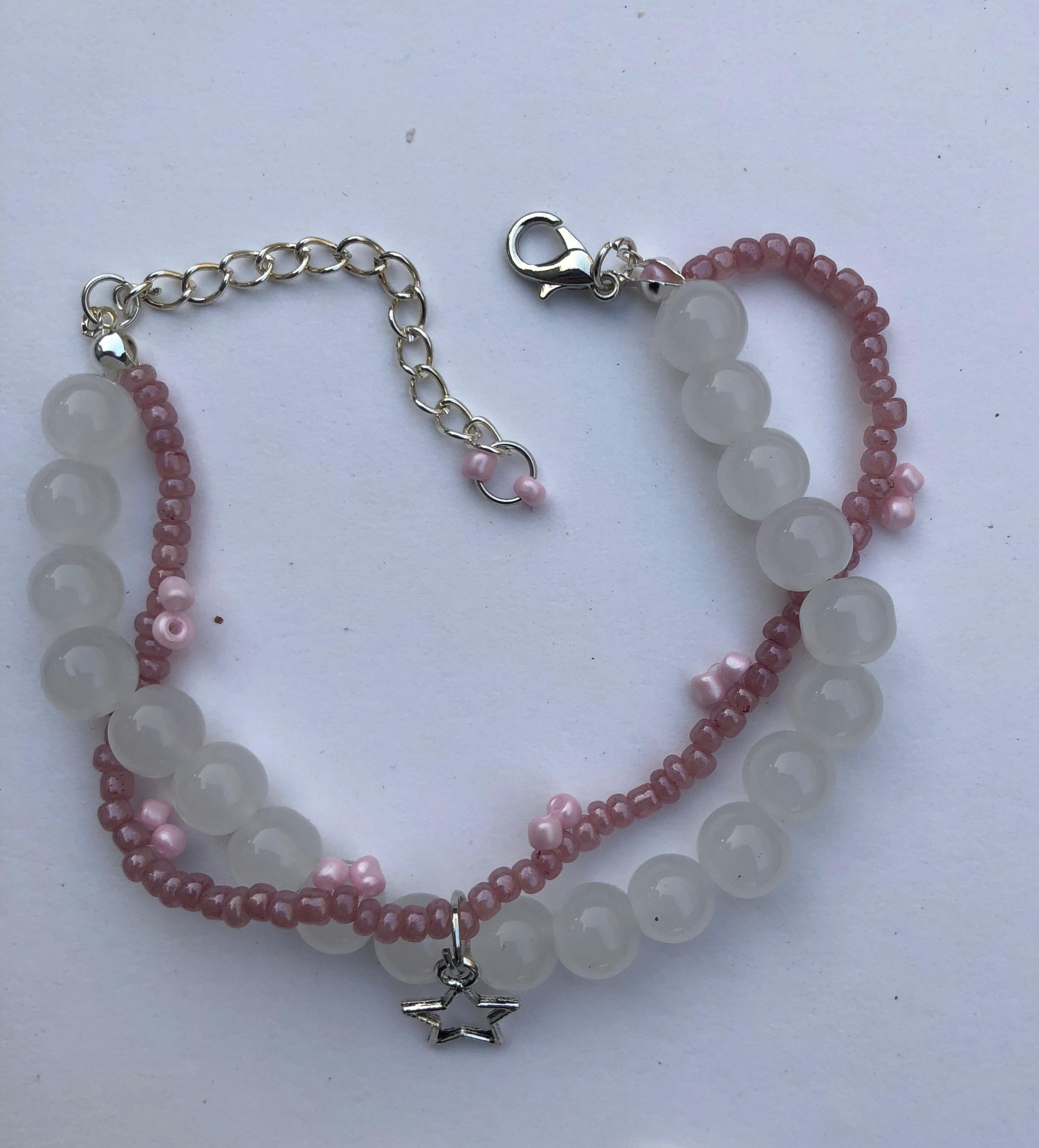 Plum Cherry Beaded Bracelet