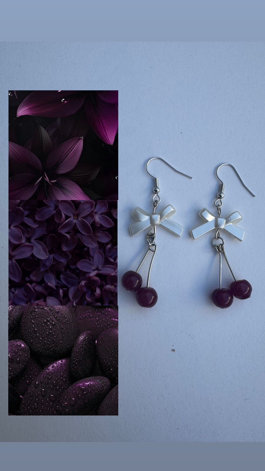 Plum Bow Earrings