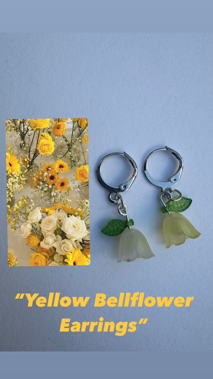 Yellow Bellflower earrings