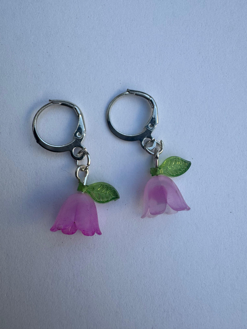 Pink Bellflower earrings