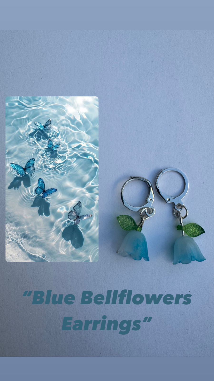 Blue Bellflower Earrings