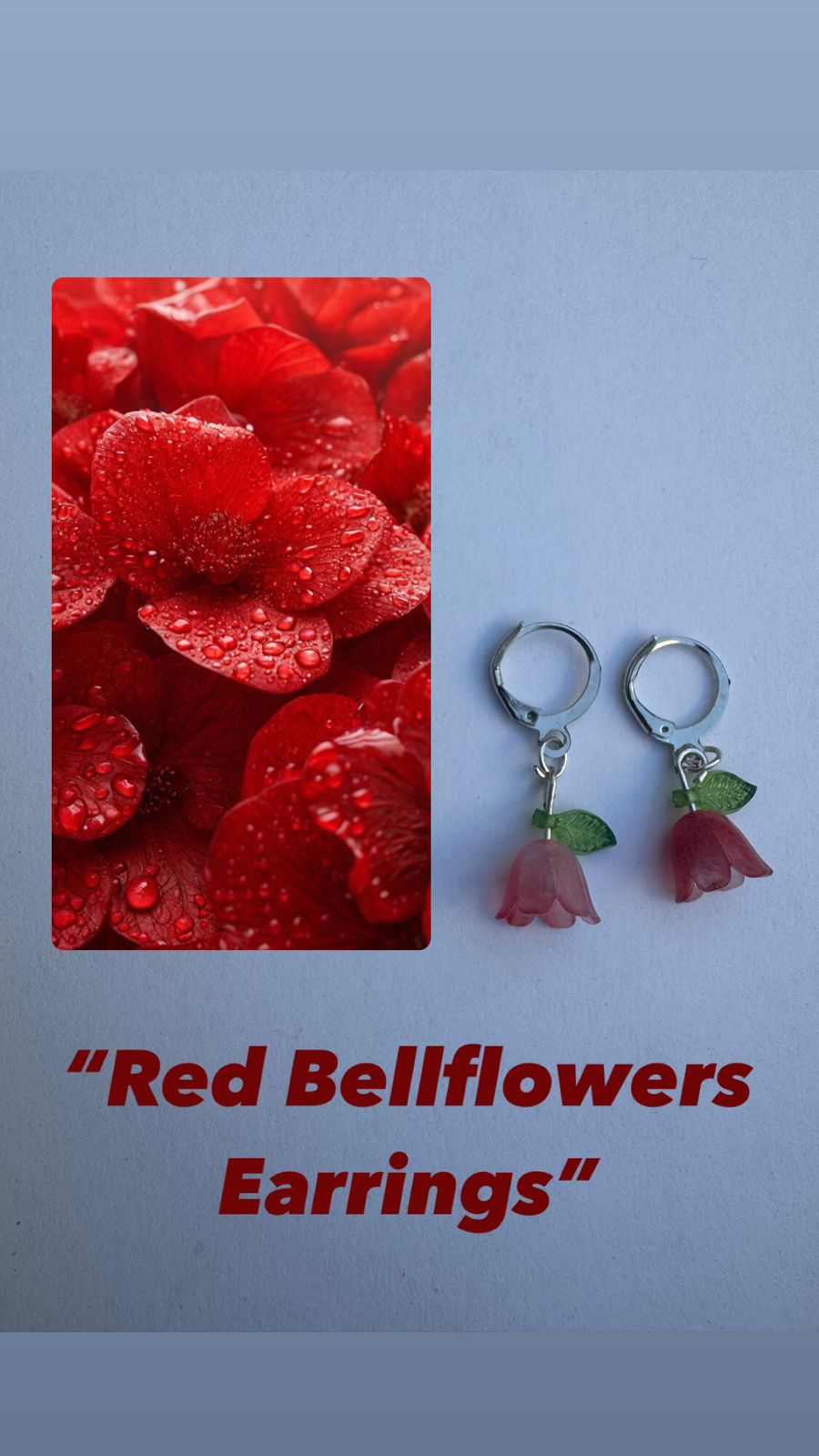 Red Bellflower Earrings
