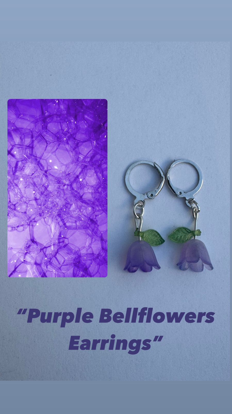 Purple Bellflower Earrings