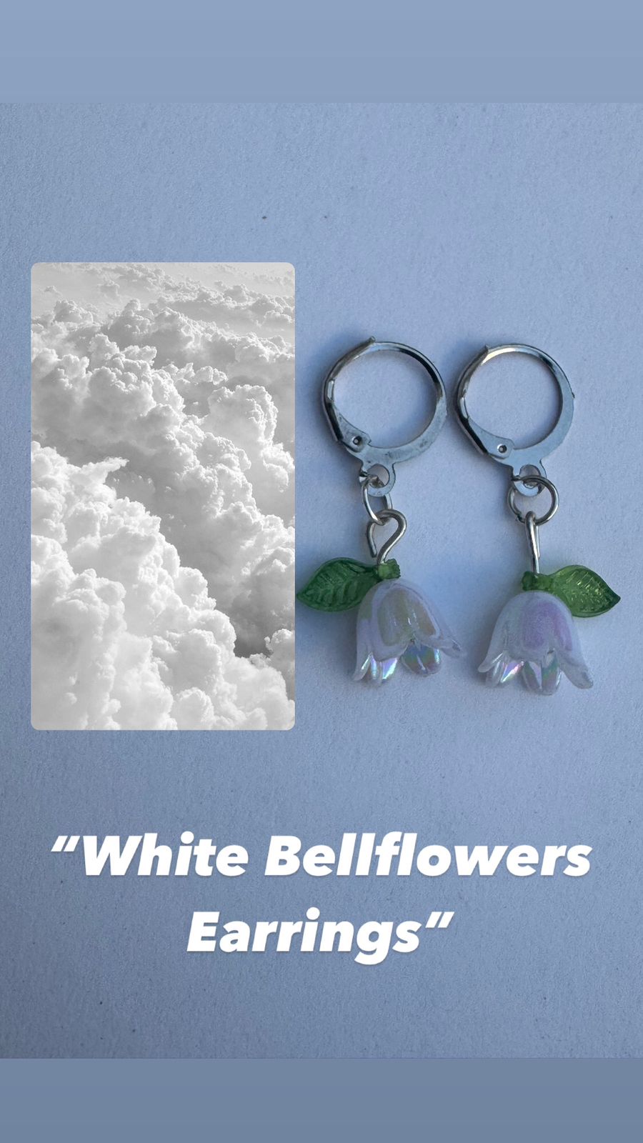 White Bellflower Earrings