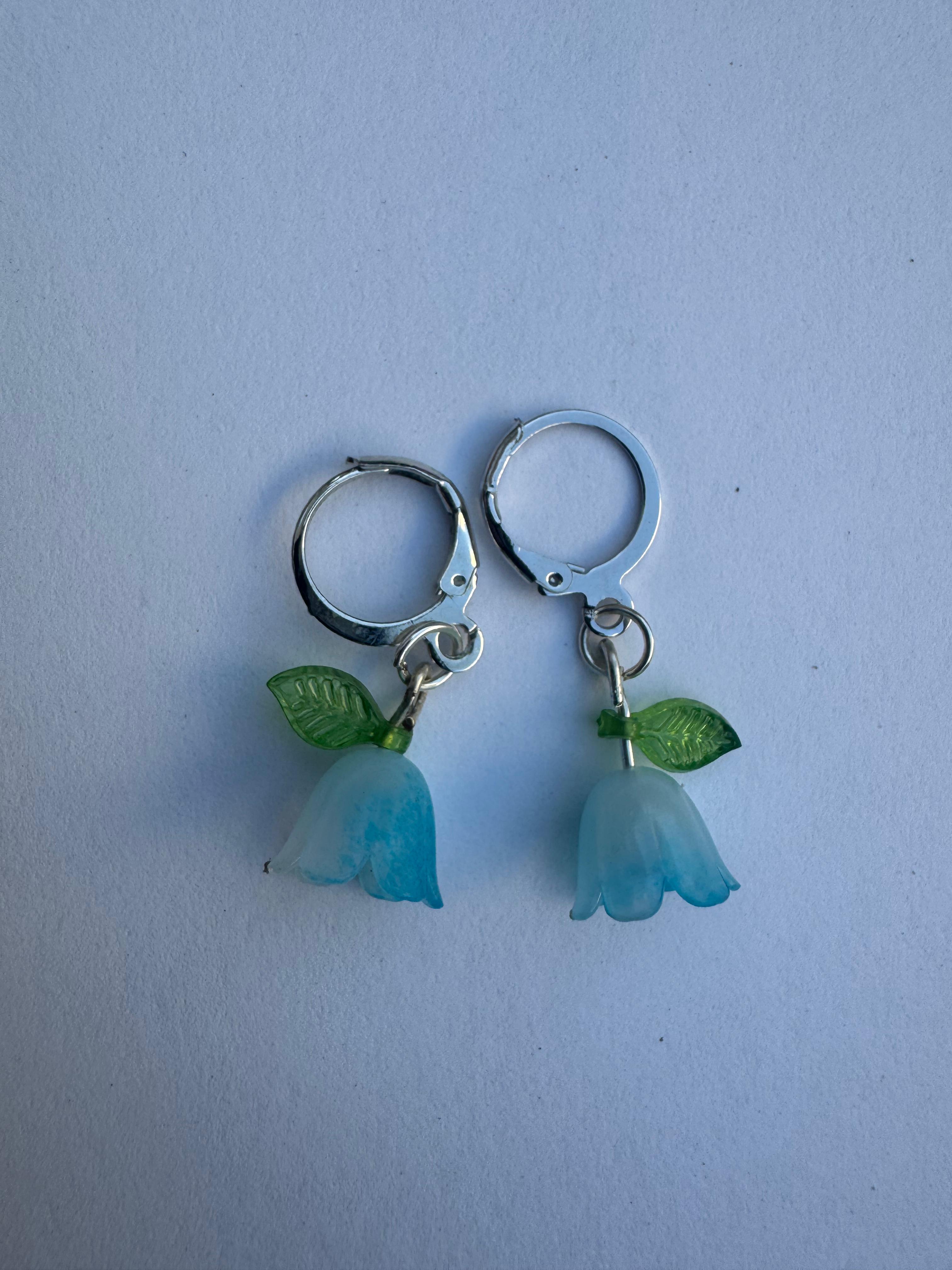 Blue Bellflower Earrings