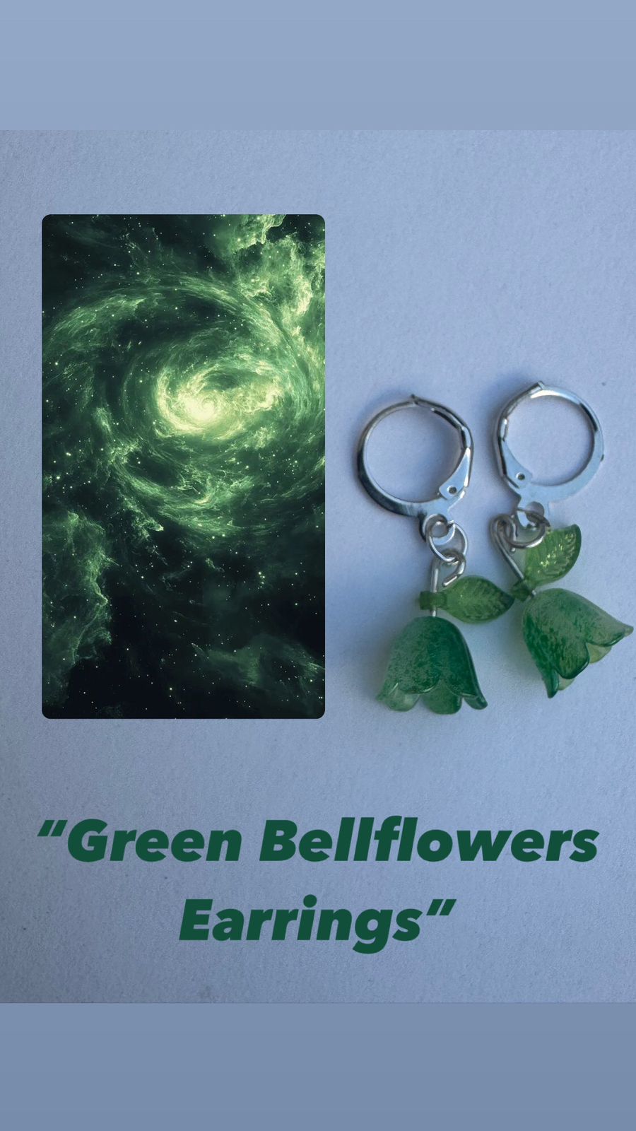 Green Bellflower Earrings