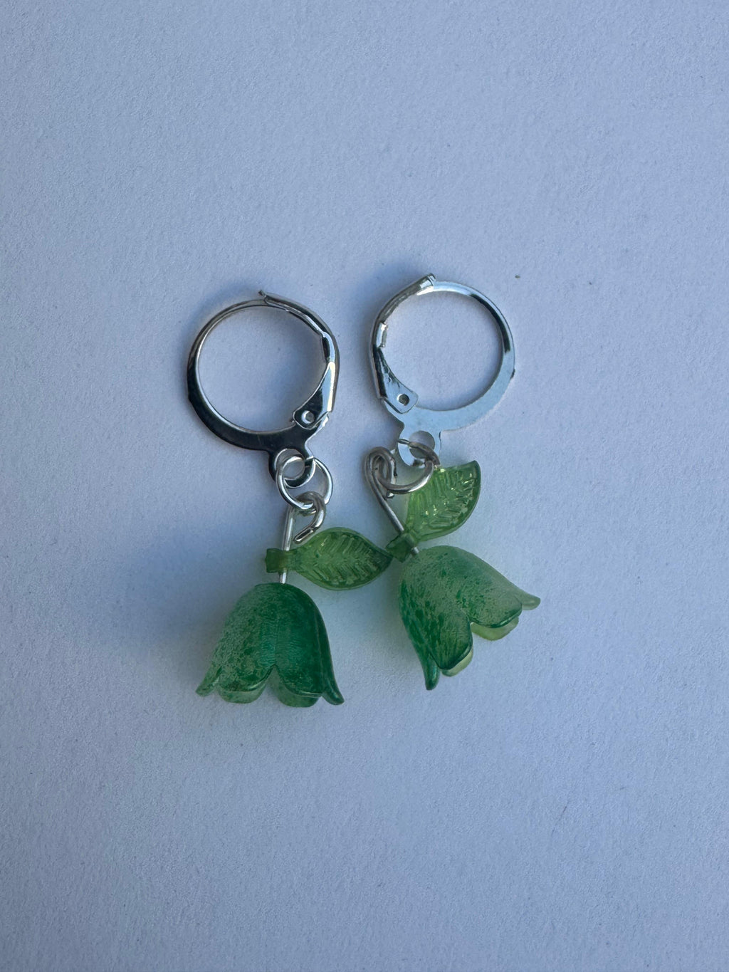Green Bellflower Earrings