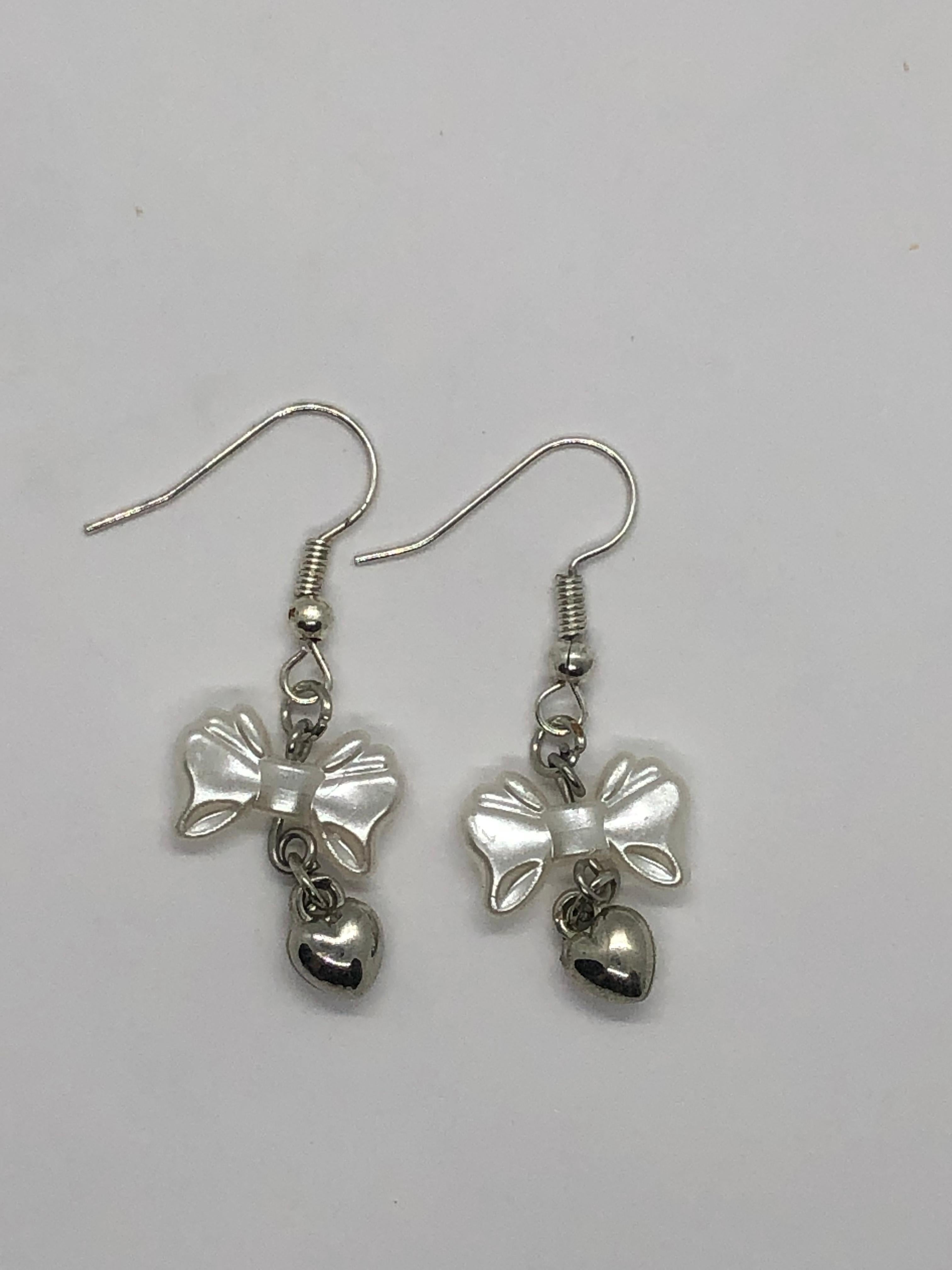 Bow Heart Earrings