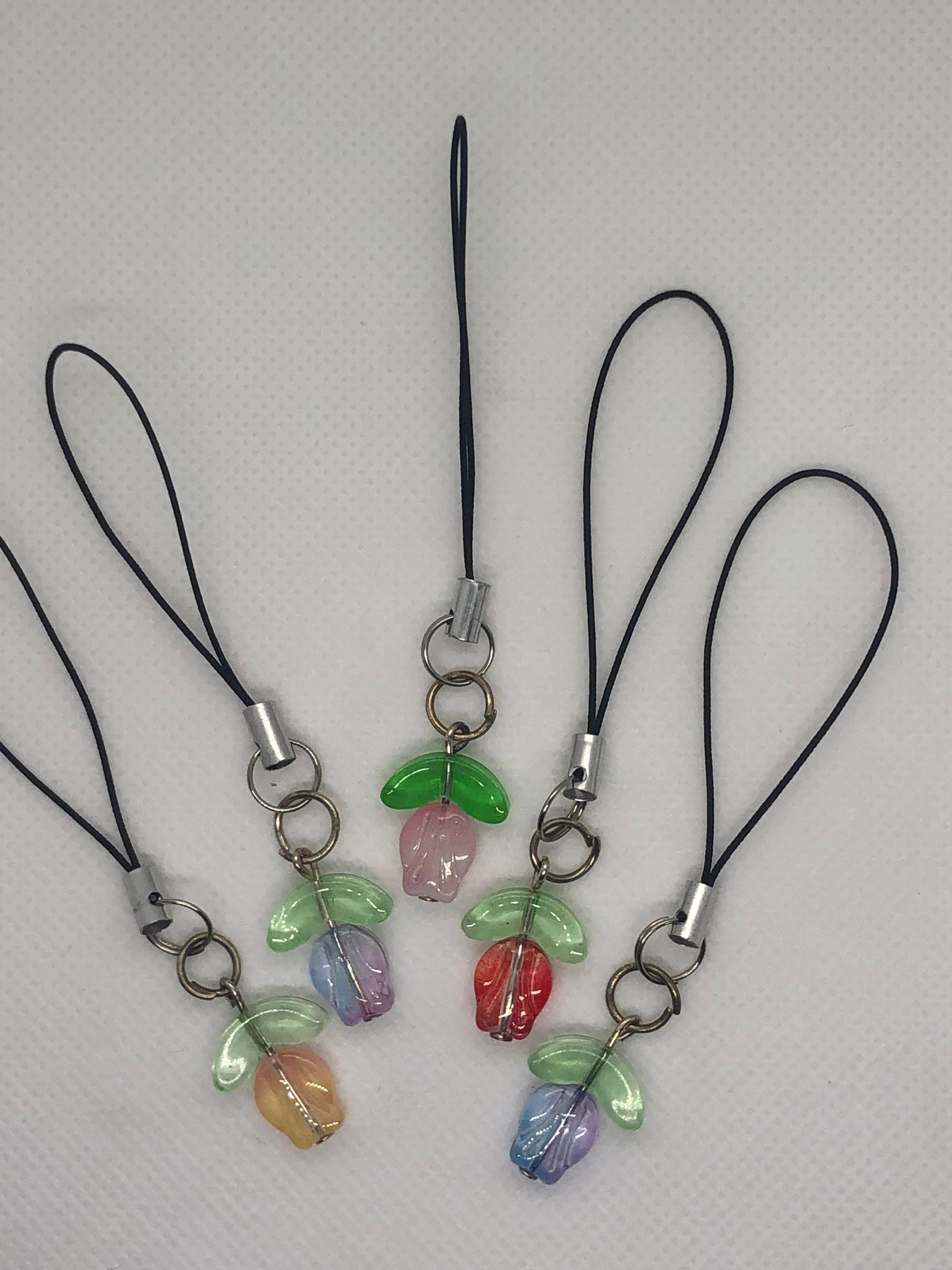 Pack of 5 Tulip Phone Charms #2