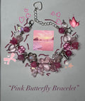 Pink butterfly bracelet