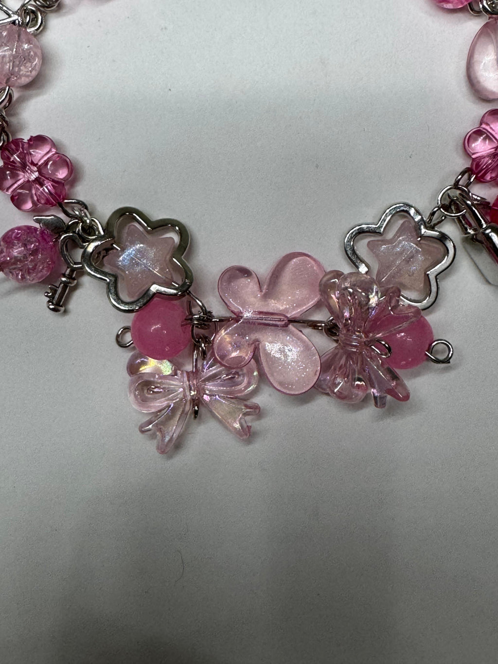 Pink butterfly bracelet