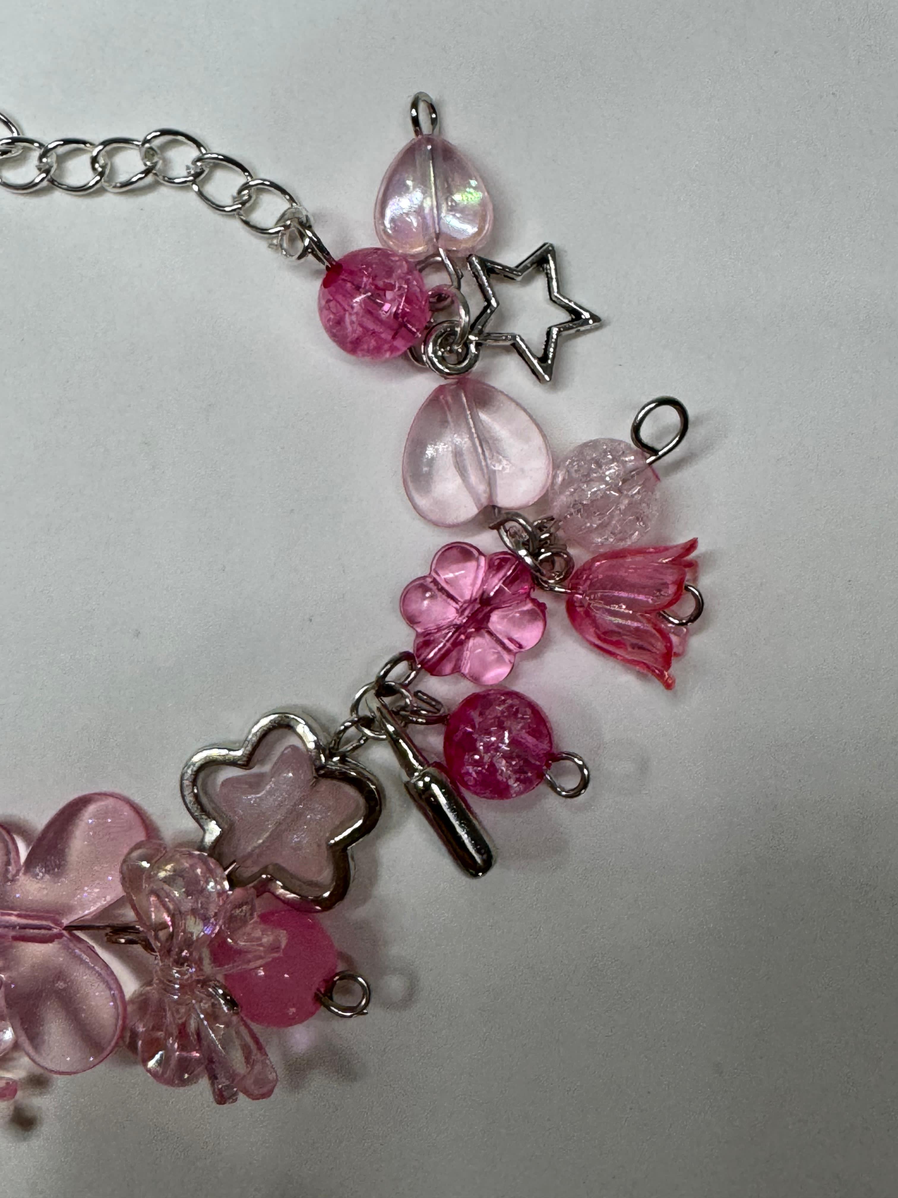 Pink butterfly bracelet