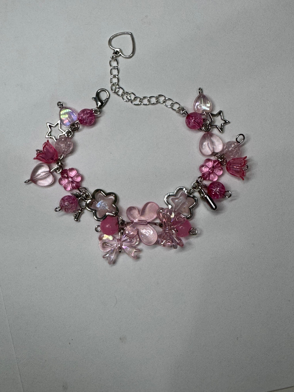 Pink butterfly bracelet