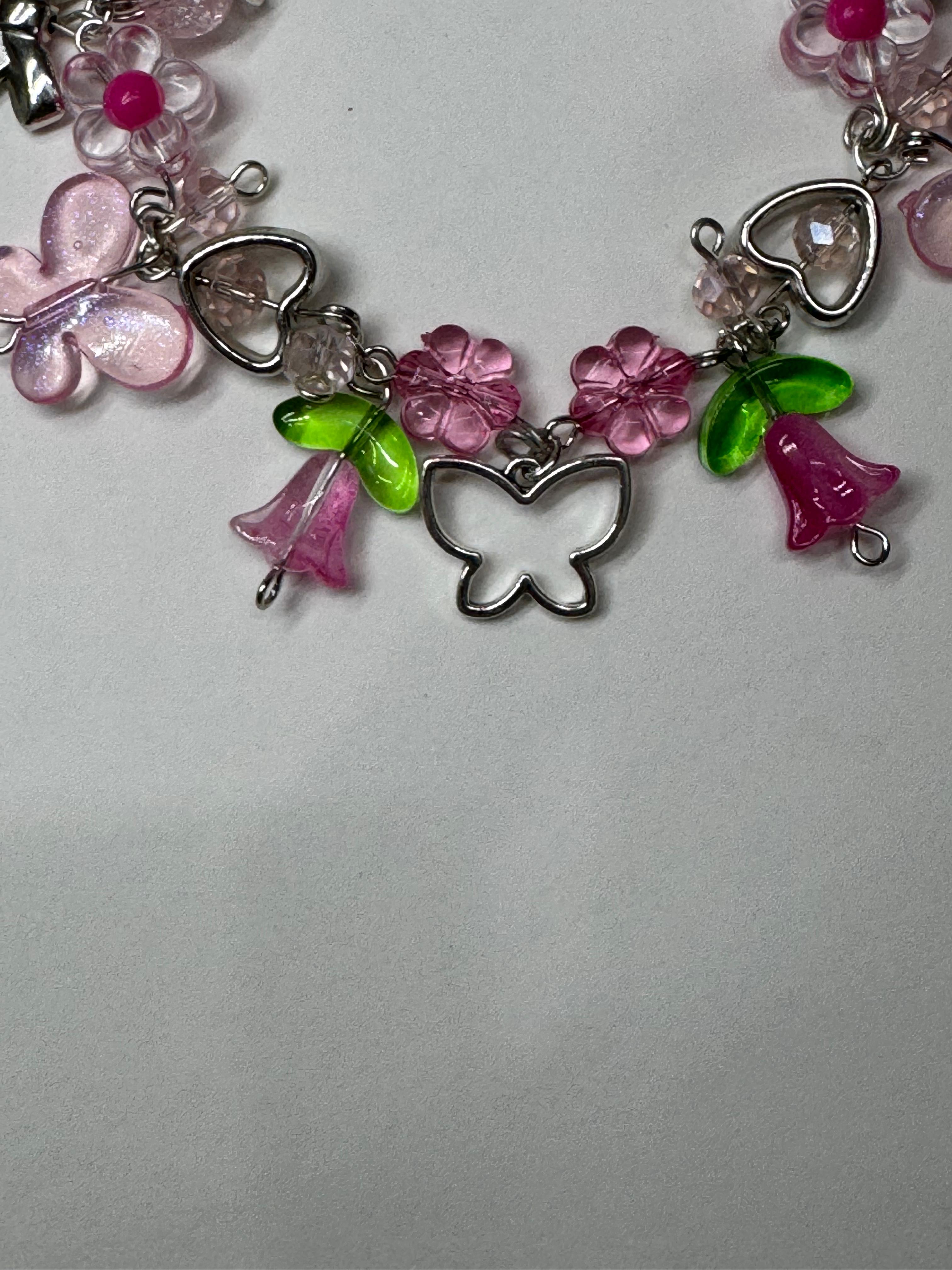 Pink blossom bracelet