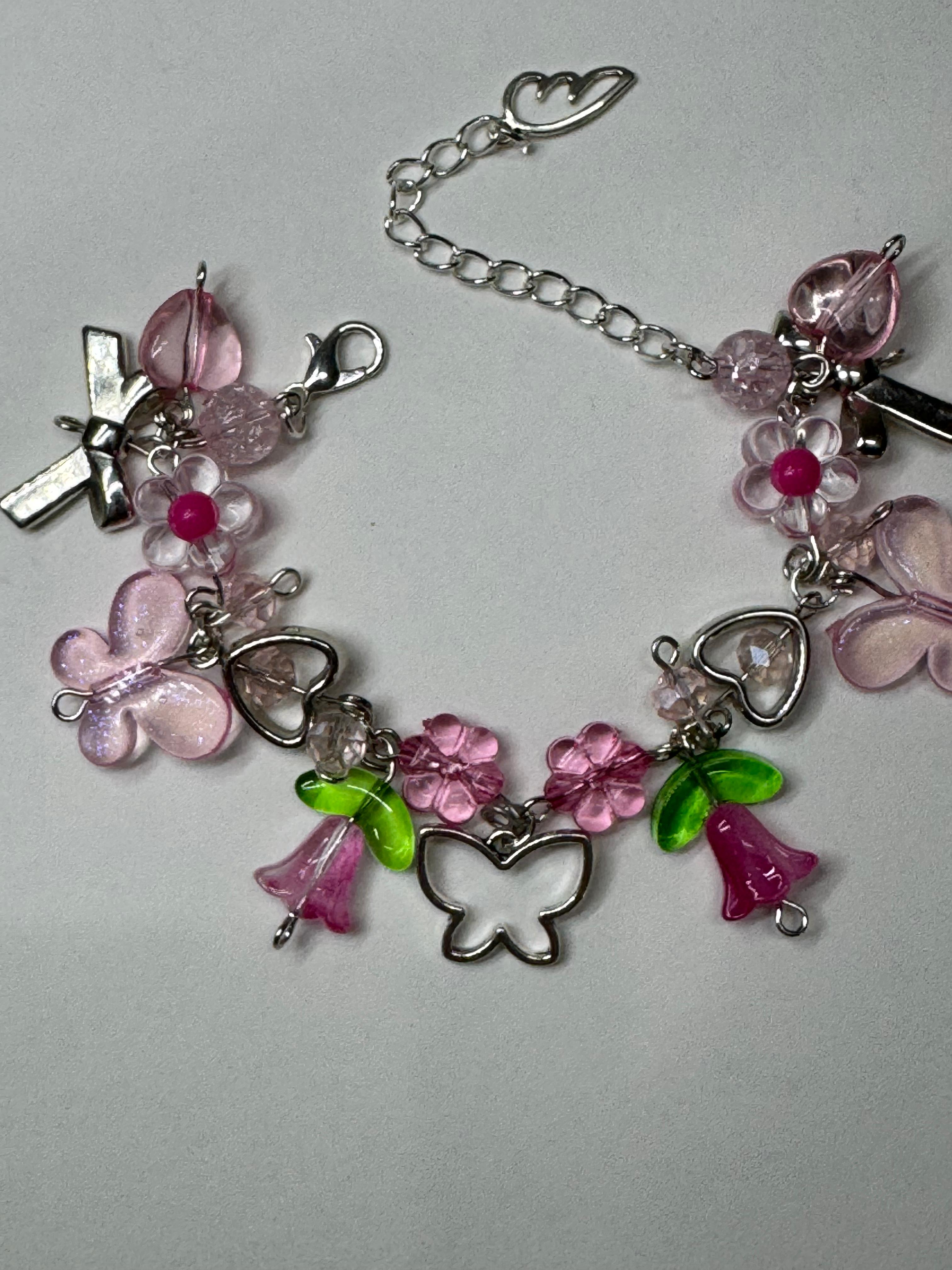Pink blossom bracelet
