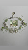 Green heart charmbracelet