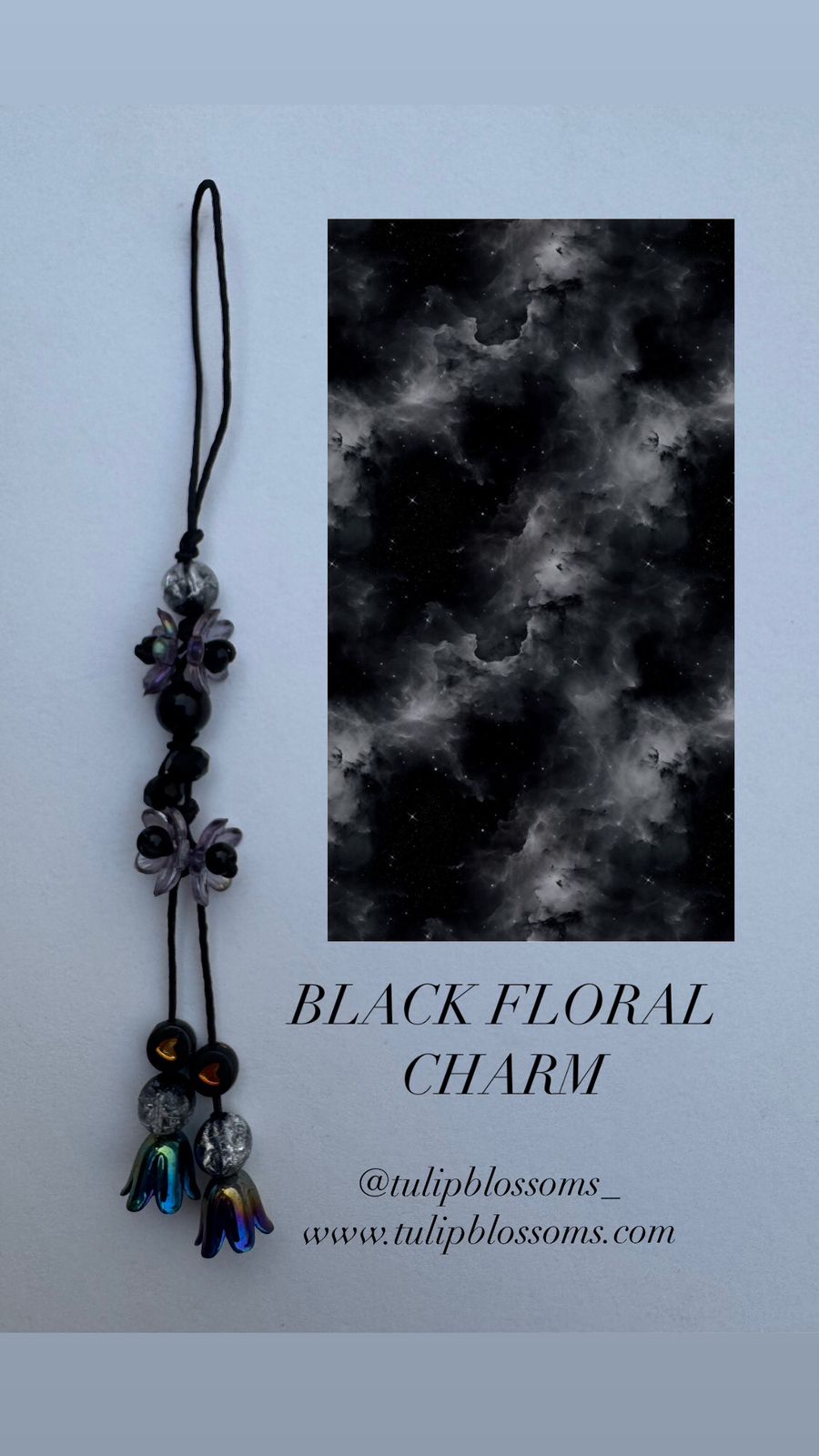 Black Flora Charm