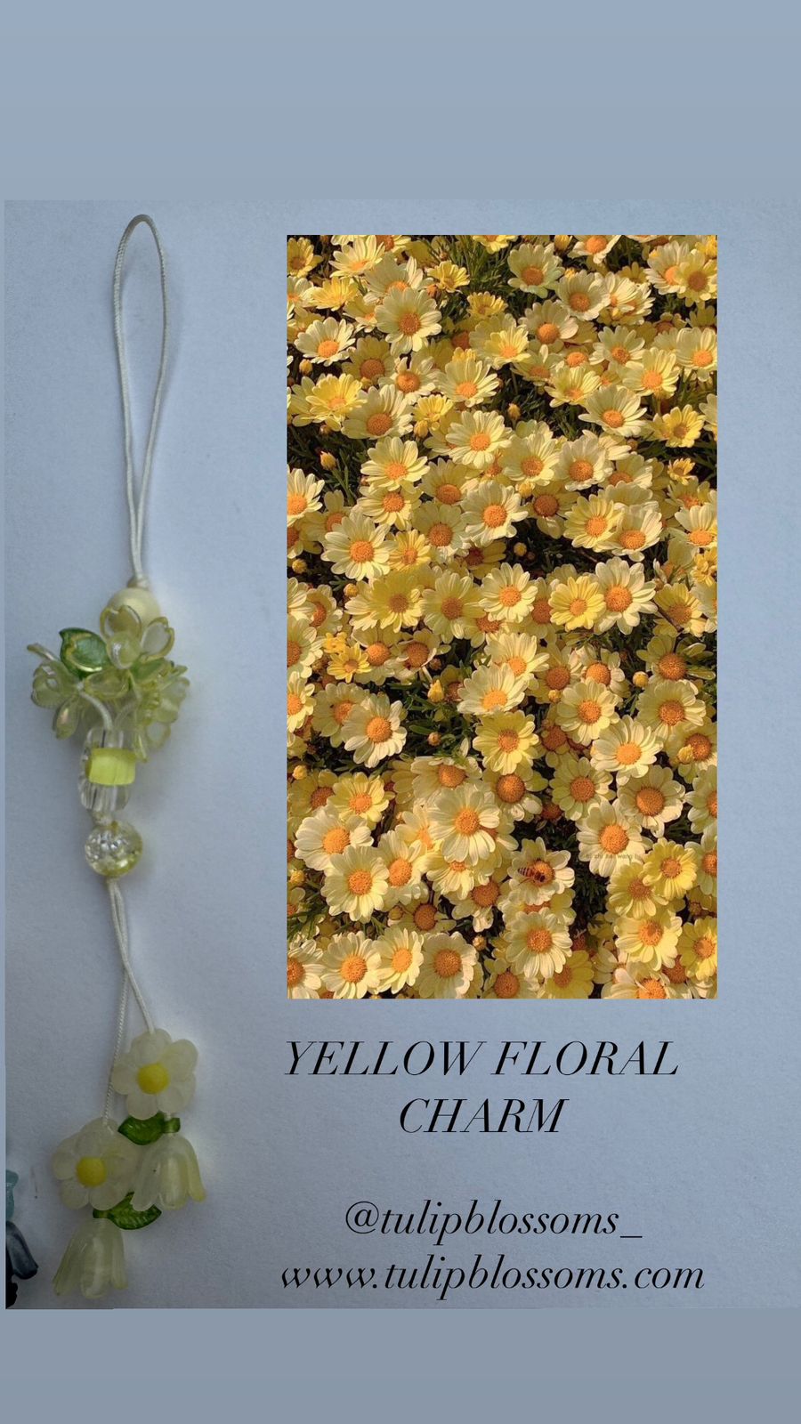 Yellow Floral Charm